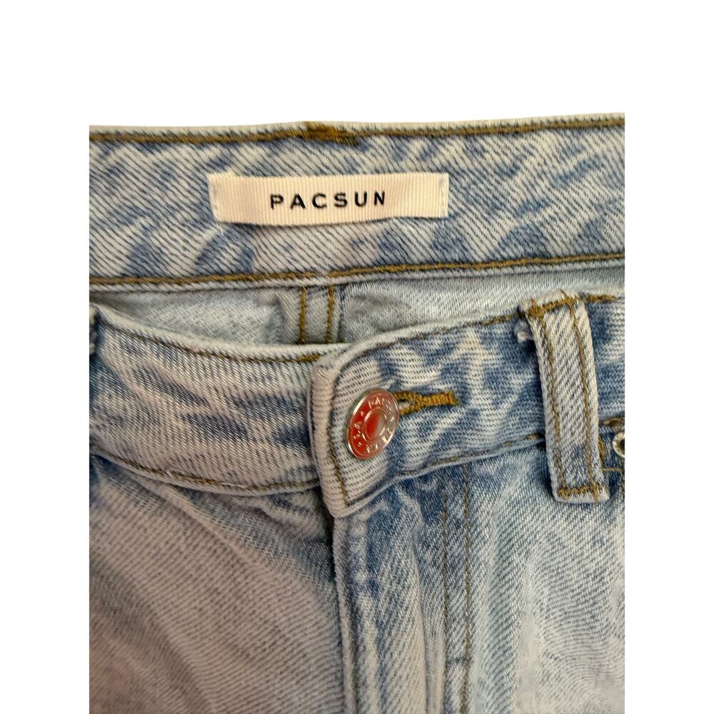 PacSun Mom Jeans Womens Size 26 Straight Leg Mid Rise medium/light - Picture 3 of 5